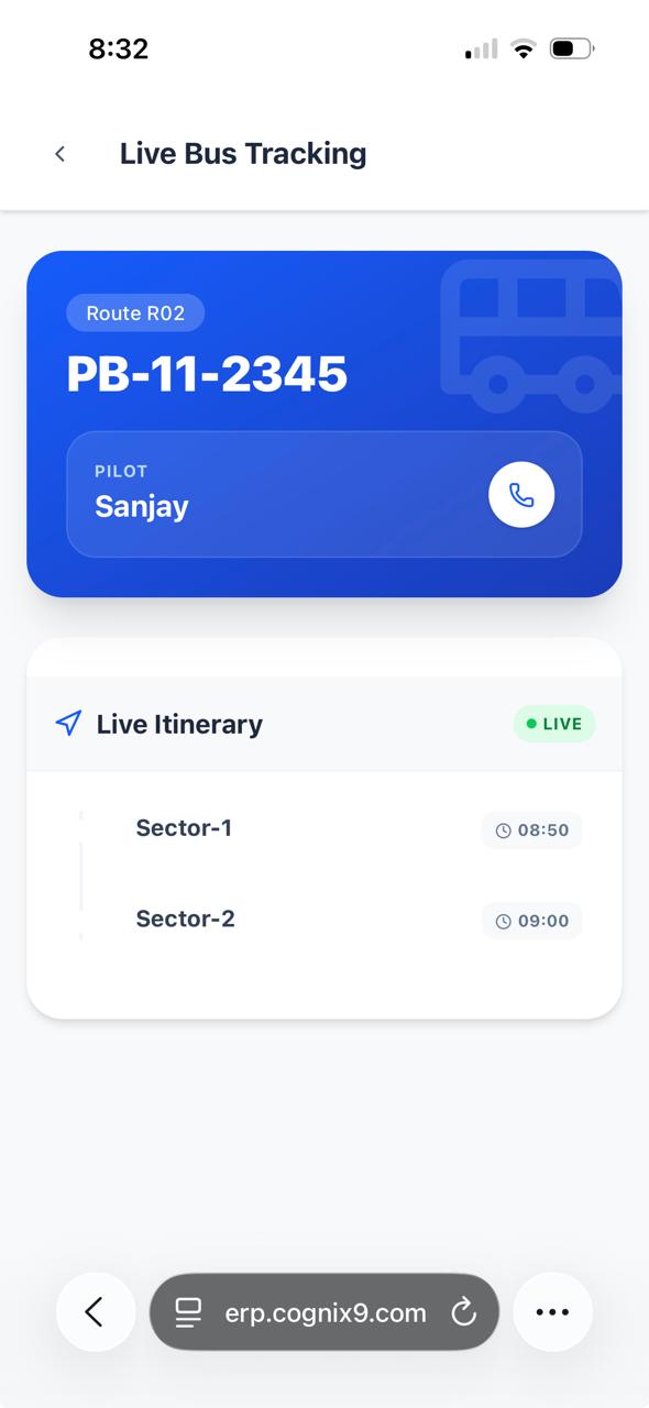 Live Transport Tracking